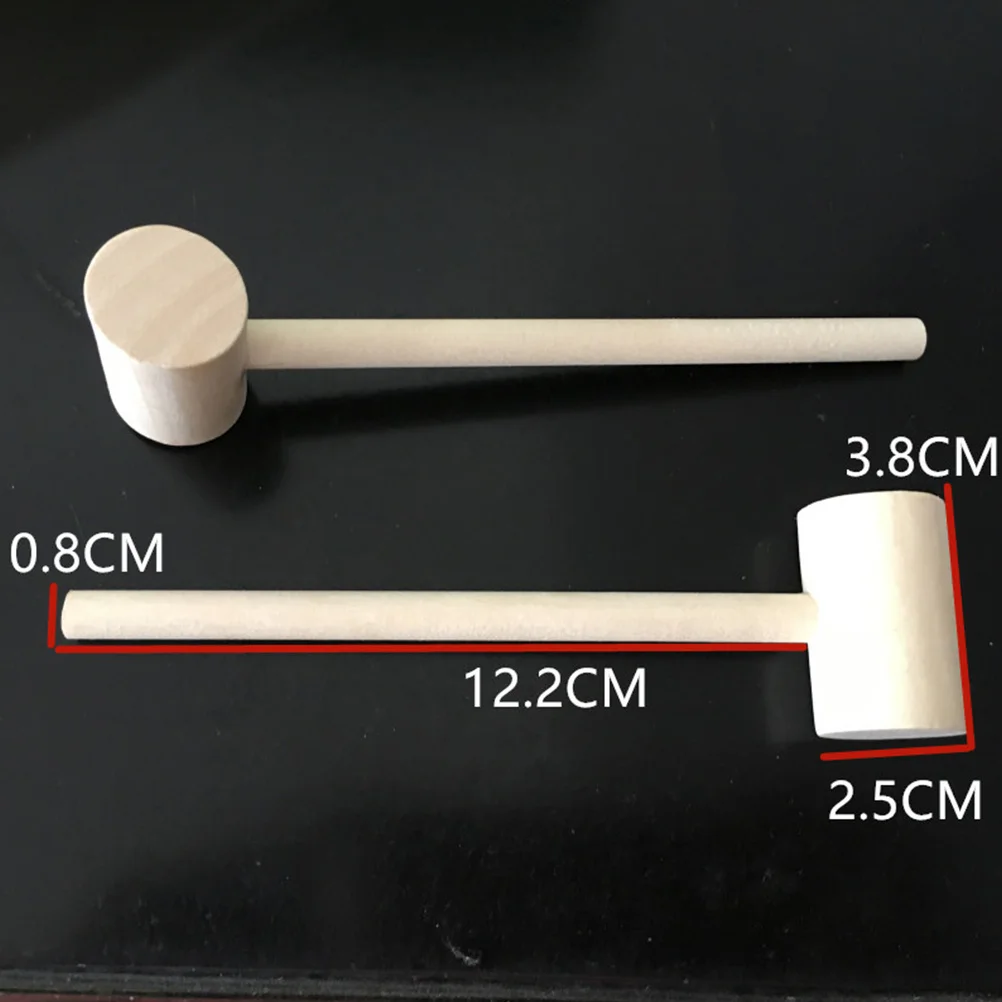 

30pcs Wooden Hammer For Kids Natural Wood Pounding Mallet Diy Craft Activity Baby Learning Game Small Wood Hammer Tool