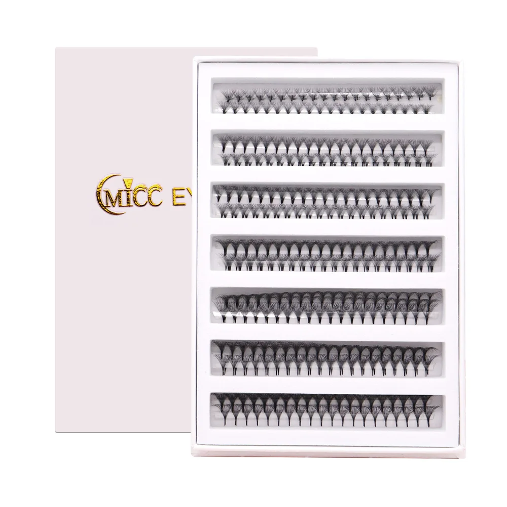 1000/2000 Fächer, Punktbasis, schmaler Stiel, vorgefertigte Fächerwimpern, 5D, 6D, 8D, 10D, 14D, künstlicher Nerz, russisches Volumen, Wimpernverlängerungszubehör – Detail 4