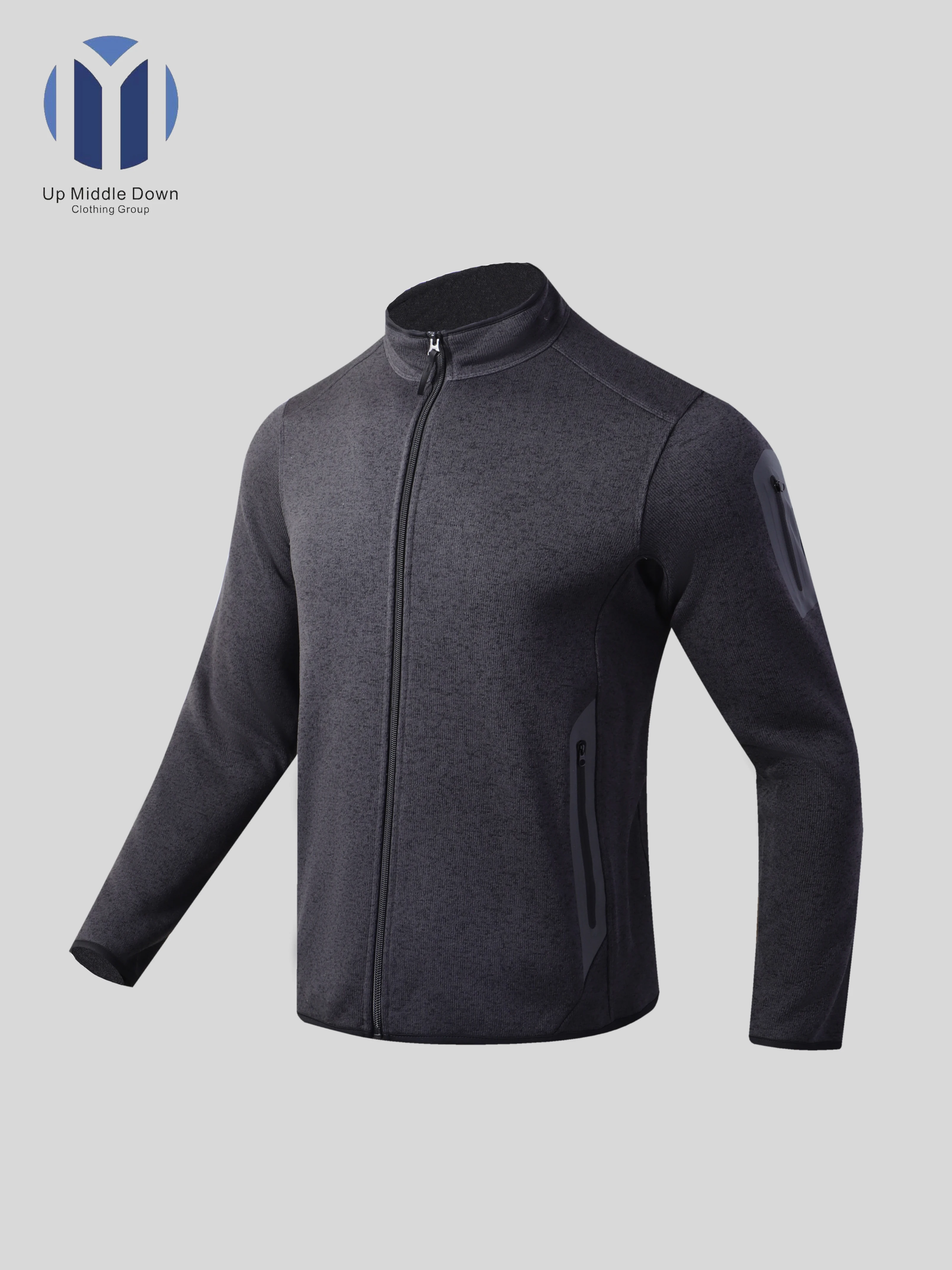 Marled Knit Fleece Stand-Collar Jacket - Double-Sided Warmth, Soft & Skin-Friendly, New Autumn/Winter Style, Windproof & Heat-Lo