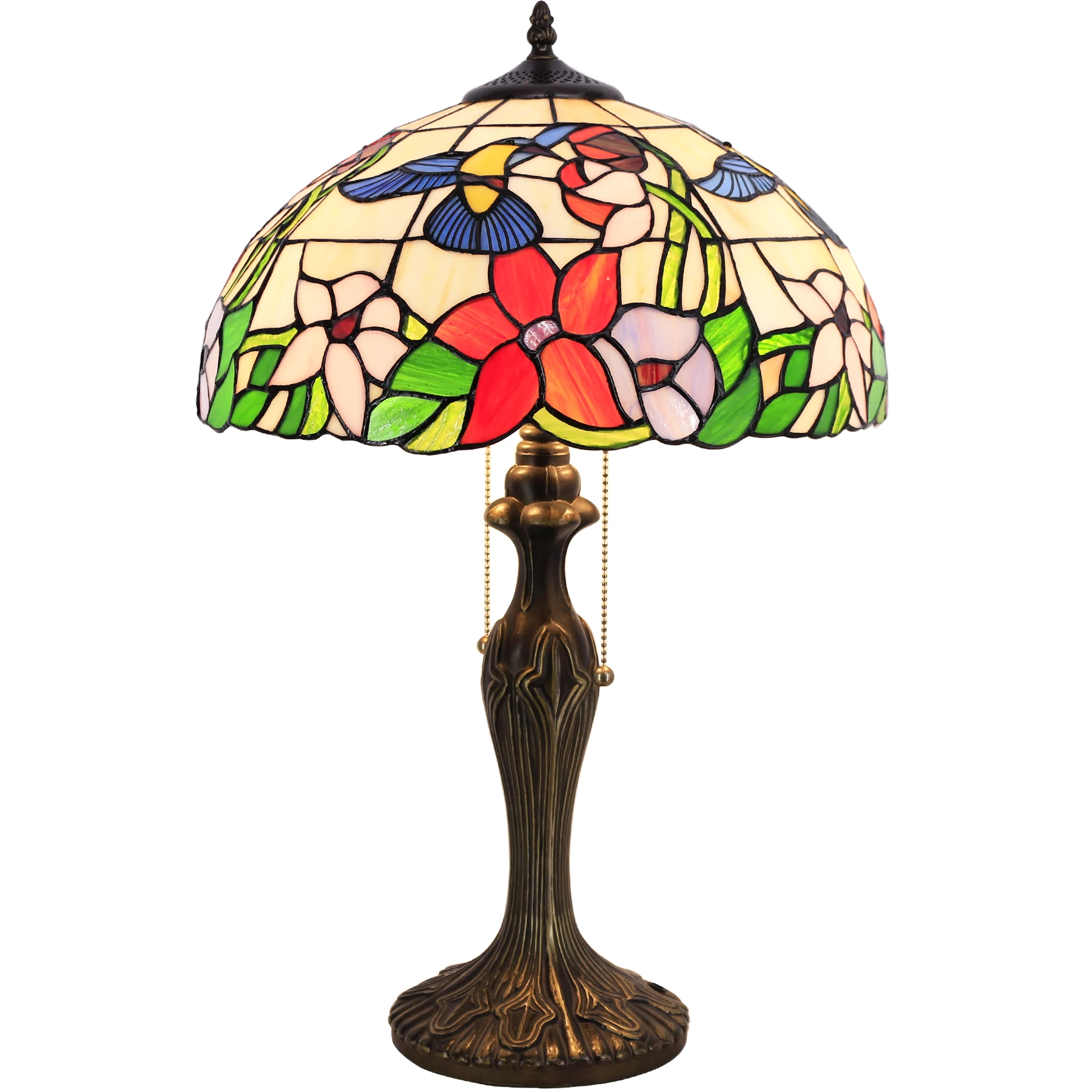 

16X24 Inches Stained Glass Hummingbird Style Bedside Desk Office Reading Lamps Decor Tiffany Table Lamp Wholesale Factory Light