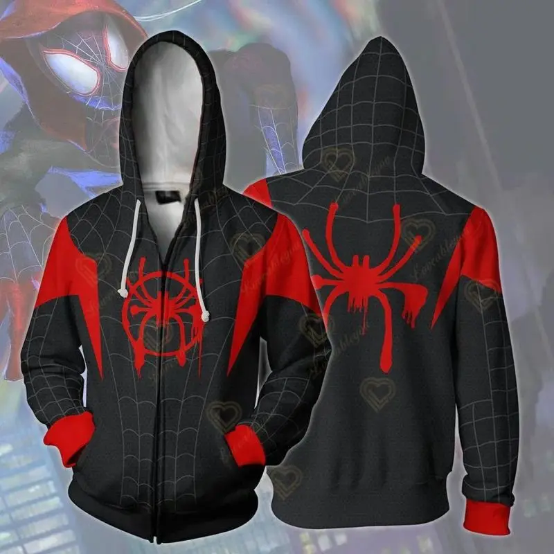 New 3D Print Superhero Spider Hoodie Men Women Zipper Hoodies Streetwear Hooded Sweatshirt Summer Funny T Shirt Christmas Gift