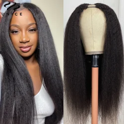 UNice Kinky Straight Human Hair V Part Wig With Drawstring Fit For All Sizes Beginner Friendly Upgrade U Part Wig 150% Density