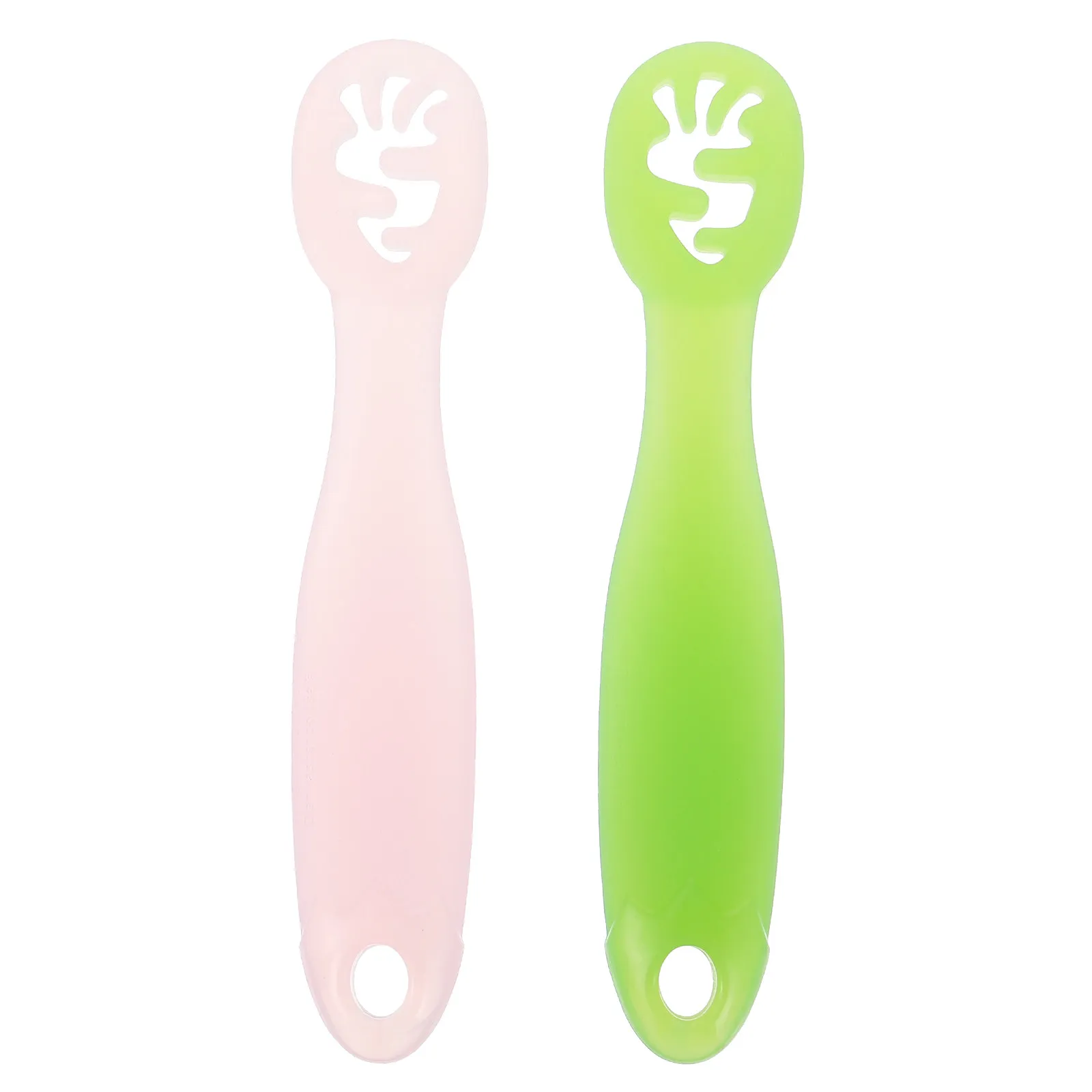 

2Pcs Baby Spoon Silicone Infant Training Spoon Soft Handle Hot Water Safe Feeding Utensils for Newborn Toddler