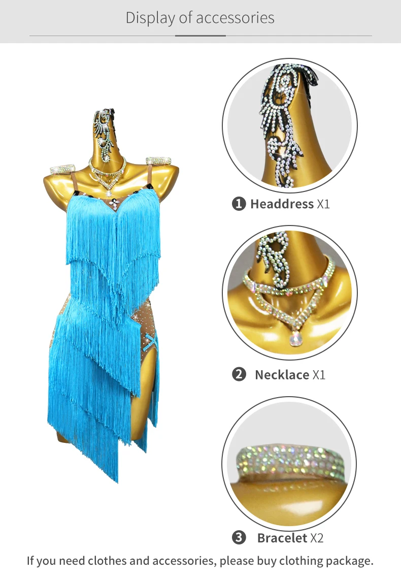 Damen-Kleid Karnevalskostüm Mädchen Sexy Ballsaal-Tanz-Wettbewerb Lateinamerikanische Kleidung Elegantes Bühnen-Abschlussball-Outfit 2026 Party-Auftrittsanzug – Detail 5
