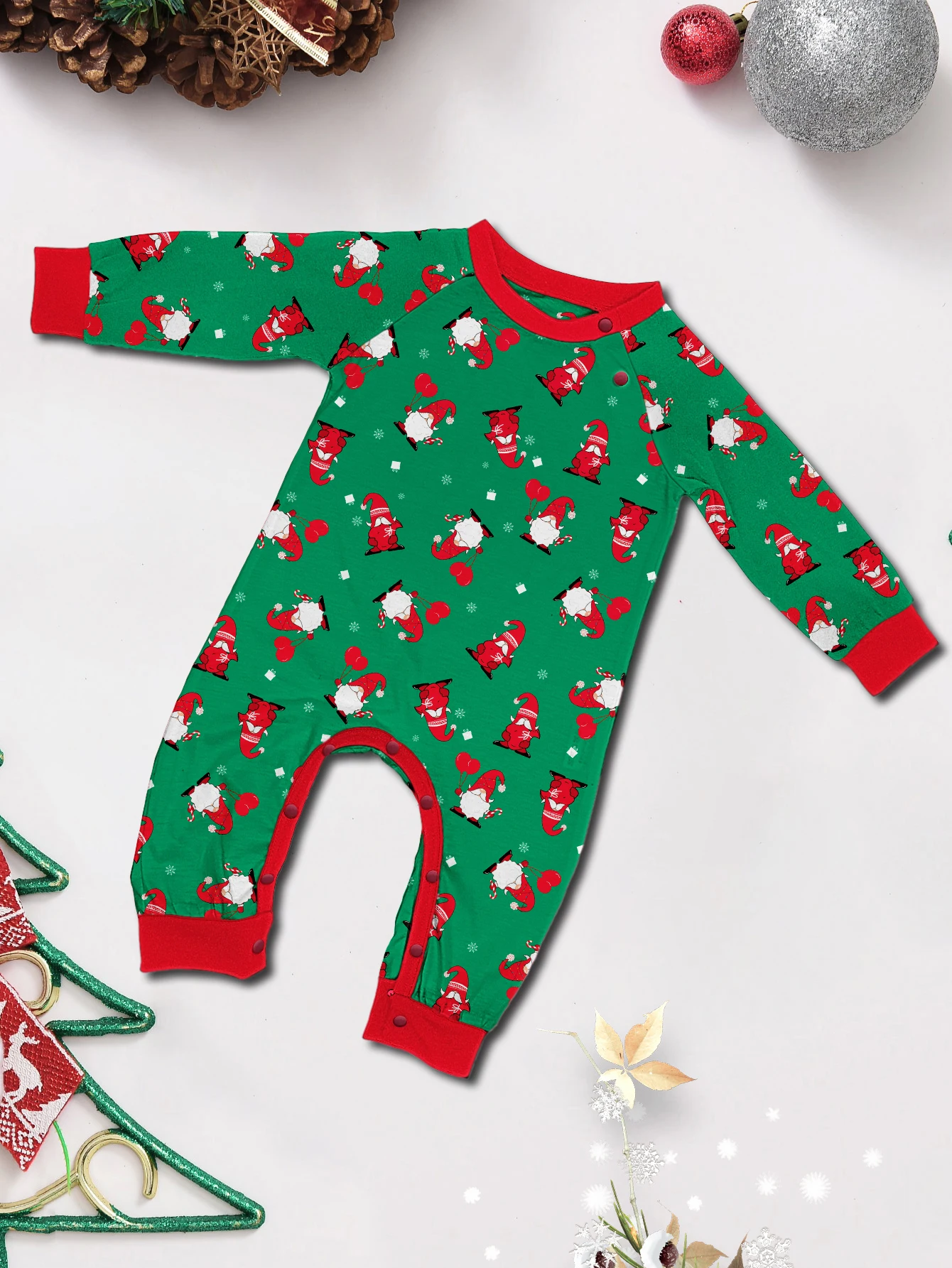 2025 Christmas Matching Family Pajamas Xmas Santa Print Pjs Adult Child Clothing Outfit set Baby Jumpsuit+Dog Clothes