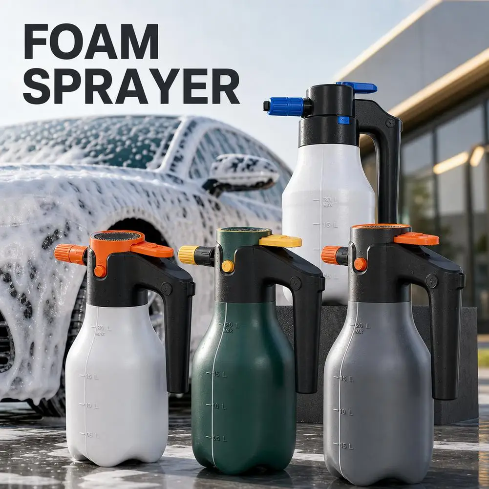 Upgraded Electric 2L Foam Sprayer 60 Adjustable High Pressure For Car Wash Vehicle Home Garden Cleaning