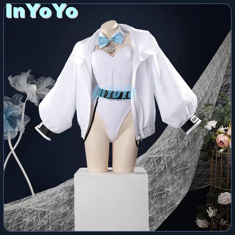 InYoYo Vtuber Nijisanji Hibachi Mana Asia Cosplay Costume Female Bunny Girl Jumpsuit Uniform Halloween Party Outfit Women S-4XL