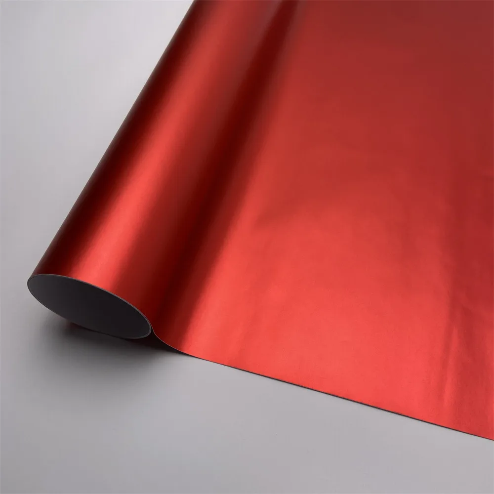 

Red Satin Matt Chrome Vinyl Wrap Car Film Bubble Free for Motor Auto Wrapping Sticker
