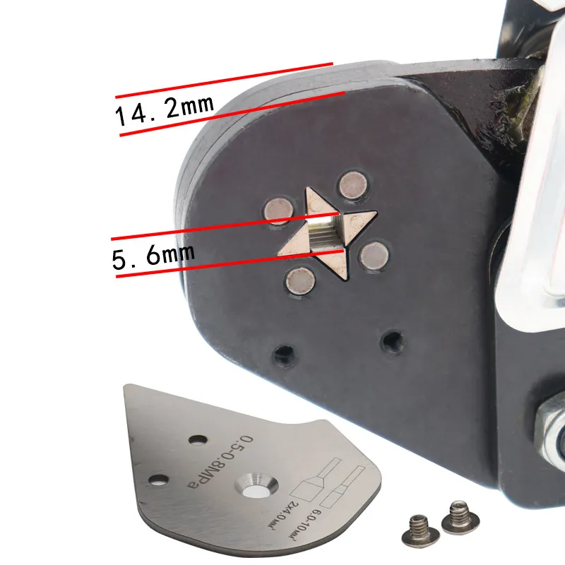 Pneumatic crimping pliers Tubular terminal machine Cold pressing needle type four-hexagonal wire quick wiring crimping machine