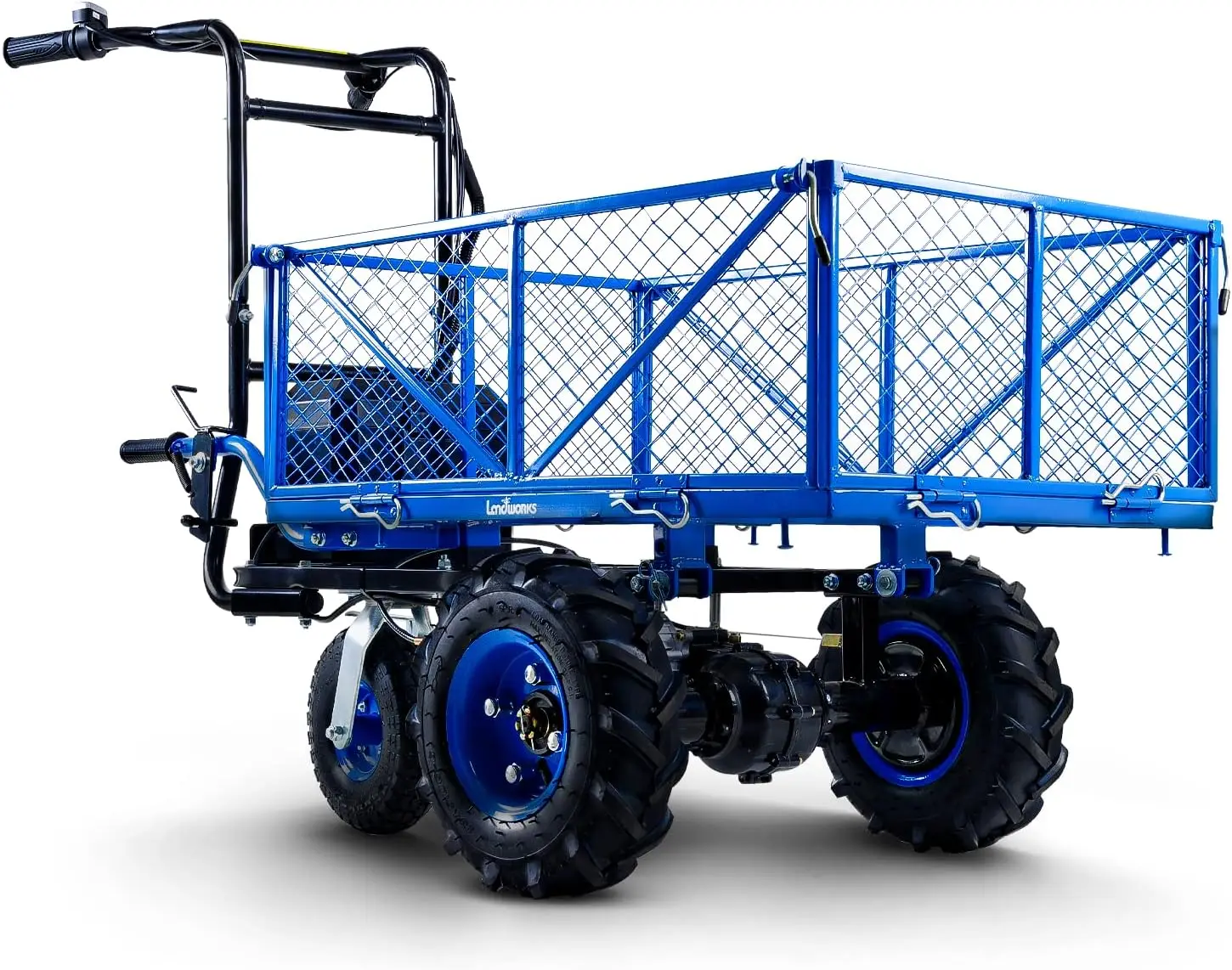 Carrello di servizio carriola Power Wagon Super Duty elettrico 48V DC li-ion alimentato a batteria 500 libbre di carico e 1000 + libbre di capacità di trasporto