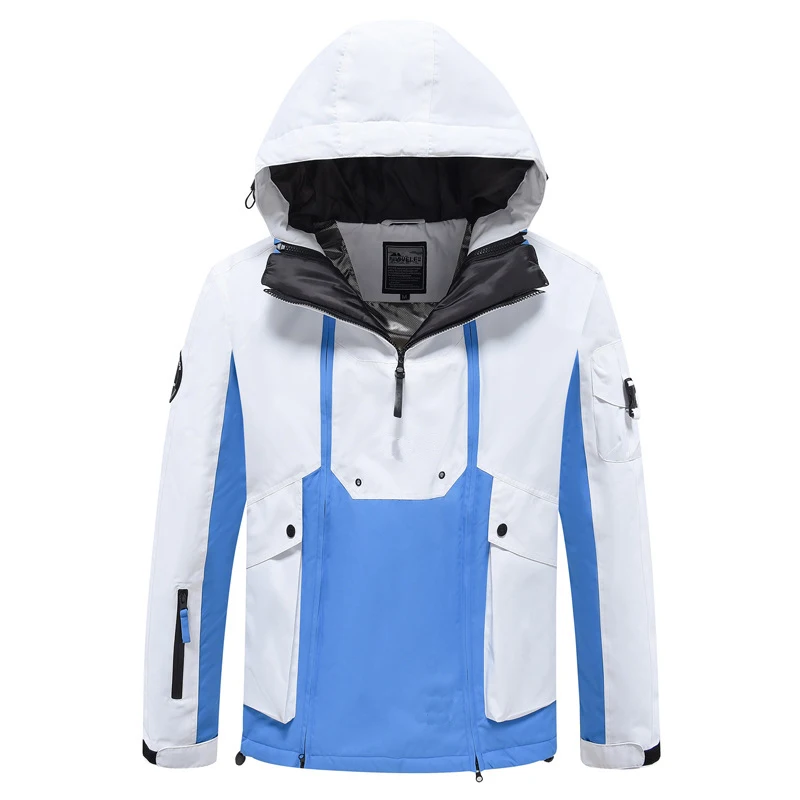 STLF Outdoor Winter-Skianzug für Paare, winddicht, wasserdicht, warm, atmungsaktiv, Einzel-/Doppelbrett