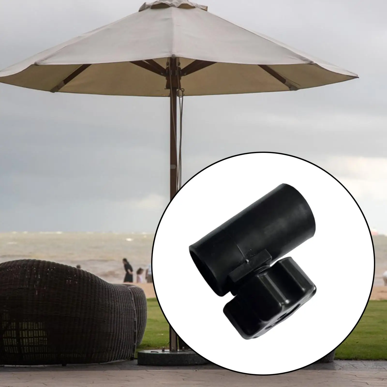Patio Umbrella Lower Pole High Reliability Sturdy Outdoor Umbrella Pole Adapter