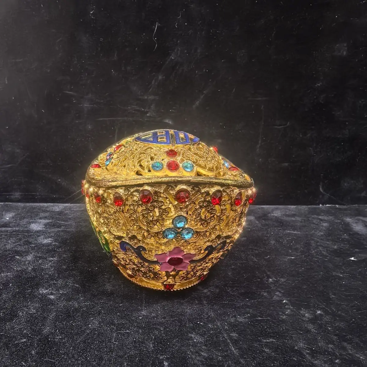 crafts Fu character gilt filigree color ingot antique ornament, collection ornament