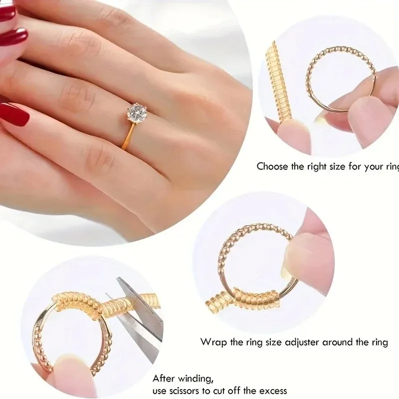 Universeller Ringversteller – unsichtbarer, rutschfester Ringgrößen ohne Beschädigung für Schmuck aller Ringgrößen – Detail 3