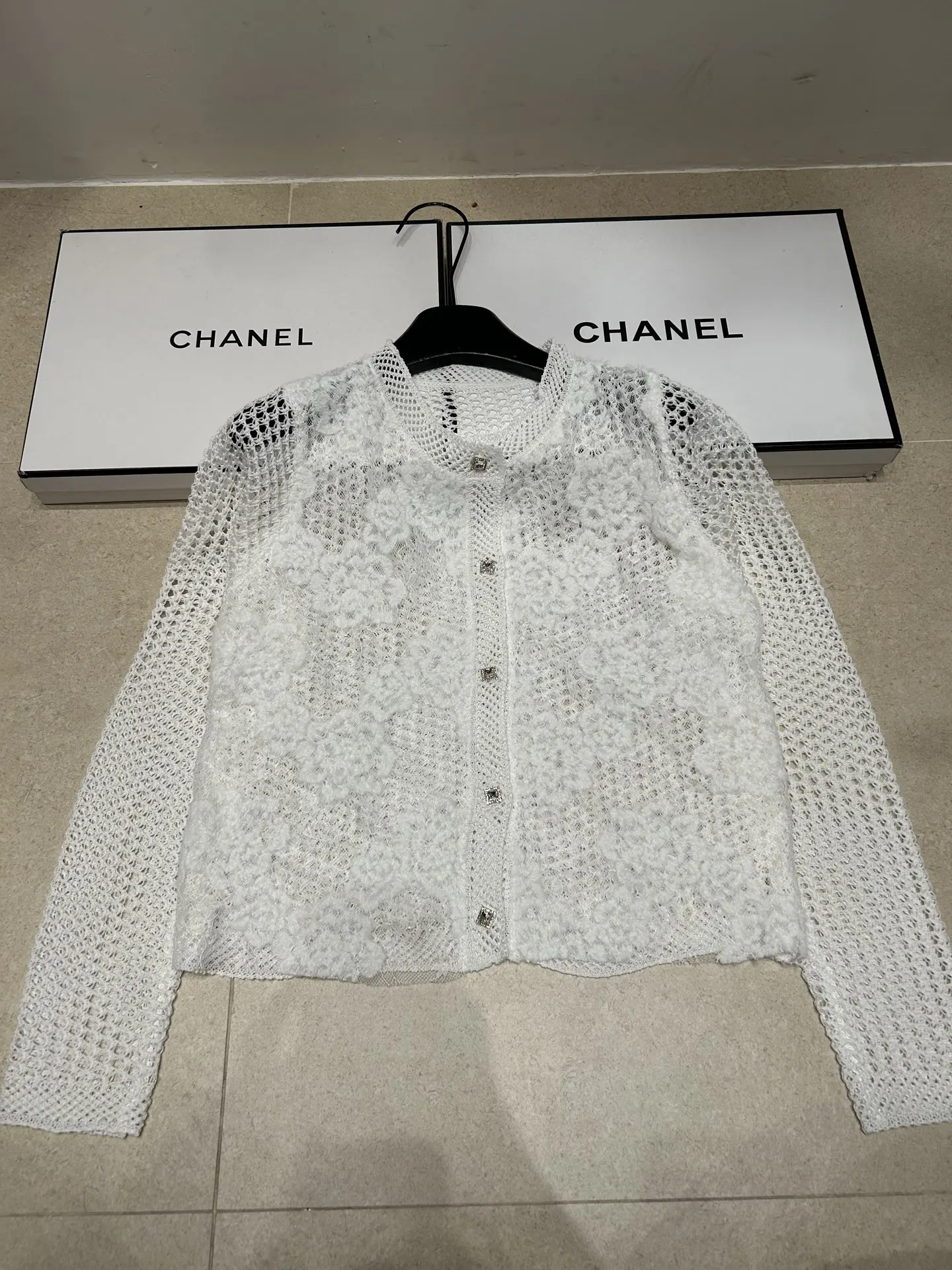 

Elegant Fashion Round Neck Knitted Open Cardigan Hollow out Hand Crochet Versatile Spring Summer Women's Knitwear Tops F870