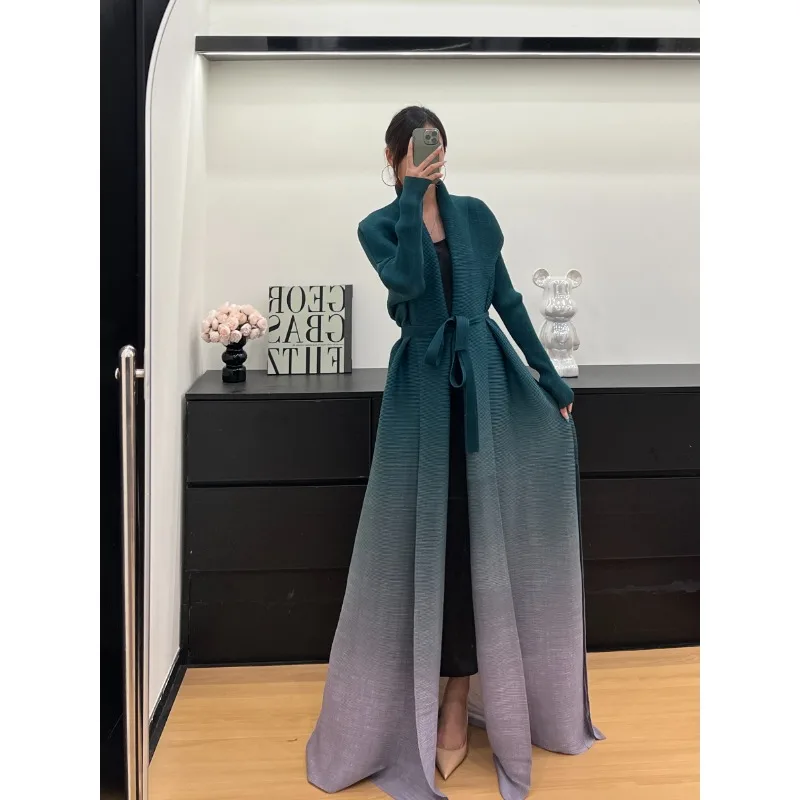 KAF femmes luxe robe de soirée dégradé Vintage Design Cardigan ample grande taille femmes Abaya femme robes de vacances
