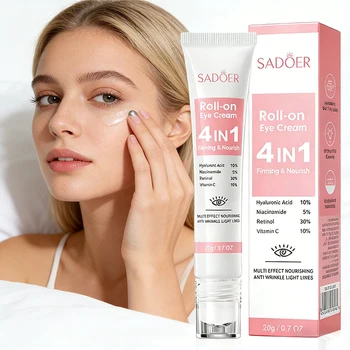 SADOER 4in1 Roll-on Moisturizing Eye Cream Anti Dark Circles Eyes Bags Firming…