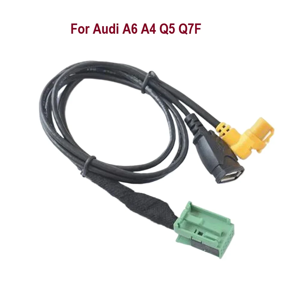 Input Socket Adapter Audio AMI USB interface MMI 3G 3G+ Navigation System Music Aux Cable For Audi A6 A4 Q5 Q7F