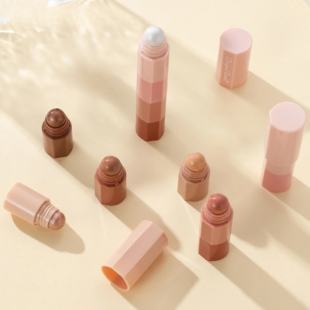 4 cores/conjunto lápis de sombra à prova dwaterproof água sem manchas iluminador vara perolado fosco bicho da seda preguiçoso maquiagem sombra de olho