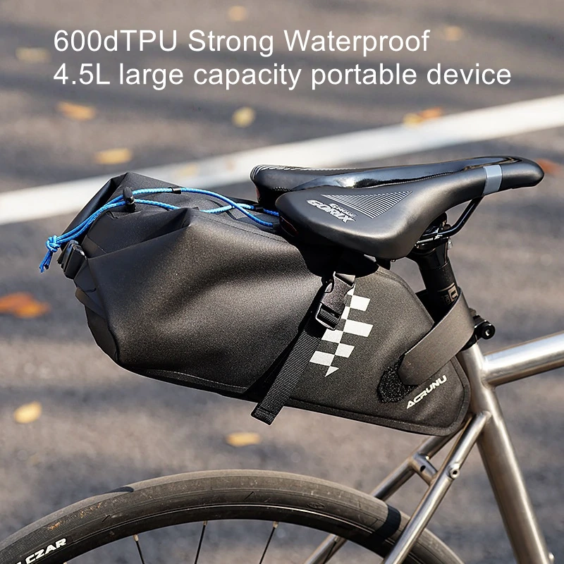 

Bicycle waterproof tail bag, mountain bike large capacity backpack, outdoor multifunctional riding saddle bag