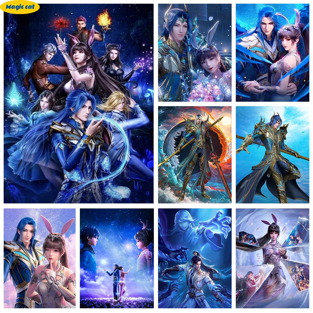 Soul Land 5D Diamond Painting Fantasy Anime Diy Diamond Embroidery Cross Stitch Comics Tang San Poster Home Wall Decor Fans Gift