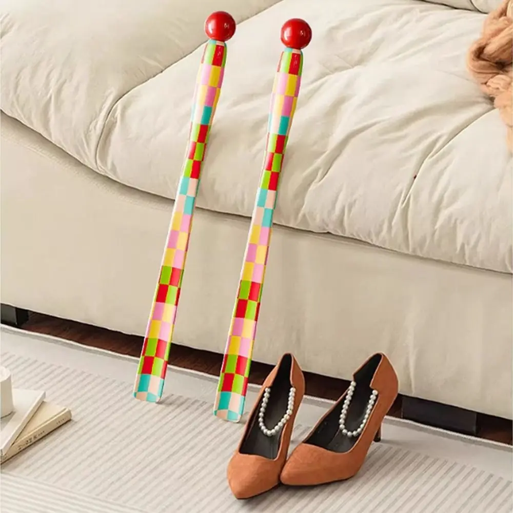 

Portable Ergonomic Dopamine Shoe Horn Long Handle with Curved Hook Colorful Shoe Puller Brace Household Lazy Shoe Helper Travel