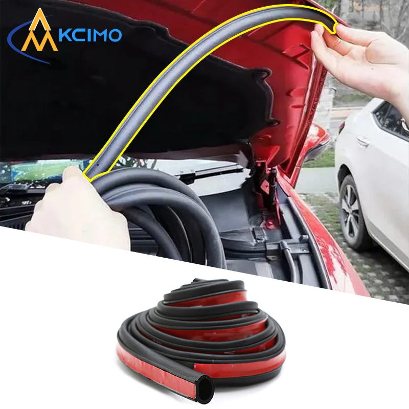 Kcimo Universal Car Rubber D Type Door Hood Trunk Seal Strip Noise Insulation Weatherproof Sealing Trim for Auto Window Gaps