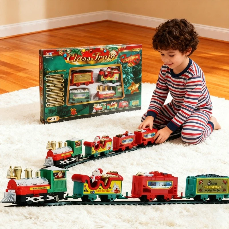 2026 NEW HOT SALES Christmas Train Set Assemble Railway Tracks Toys Decor Gift Toy For Kids Birthday Party Gift Christmas Gifts