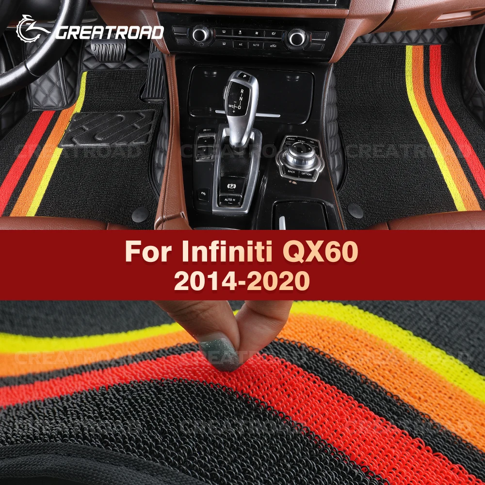 

GREATROAD для Infiniti QX60 2014-2020, двухслойные автомобильные коврики, аксессуары для интерьера, автомобильный ковер на заказ