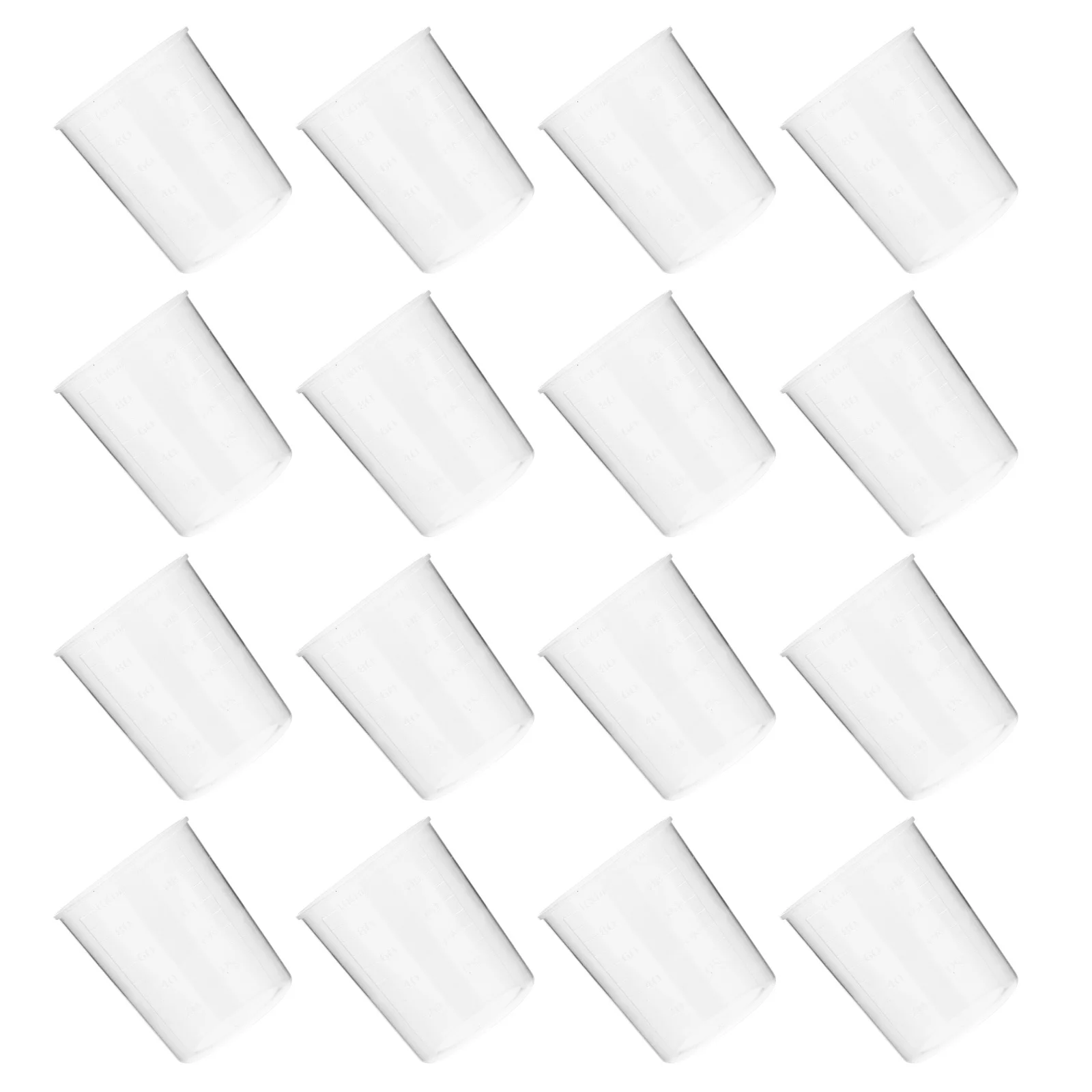 

50Pcs Plastic Measuring Cup Set Transparent Graduated Liquid Measuring Cups Unbreakable for Baking Cooking Mixing
