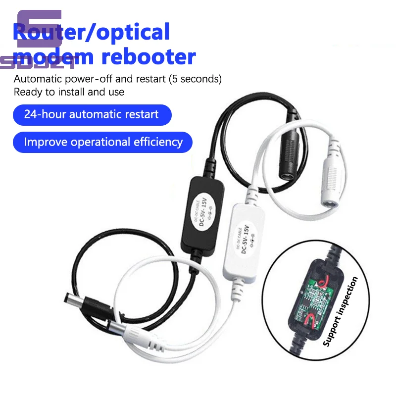 WiFi Router Restart Line 5V 9V 12V 15V 24/72 Hours Timing Automatic Power Off Light Cat Router Smart Connection Control Line