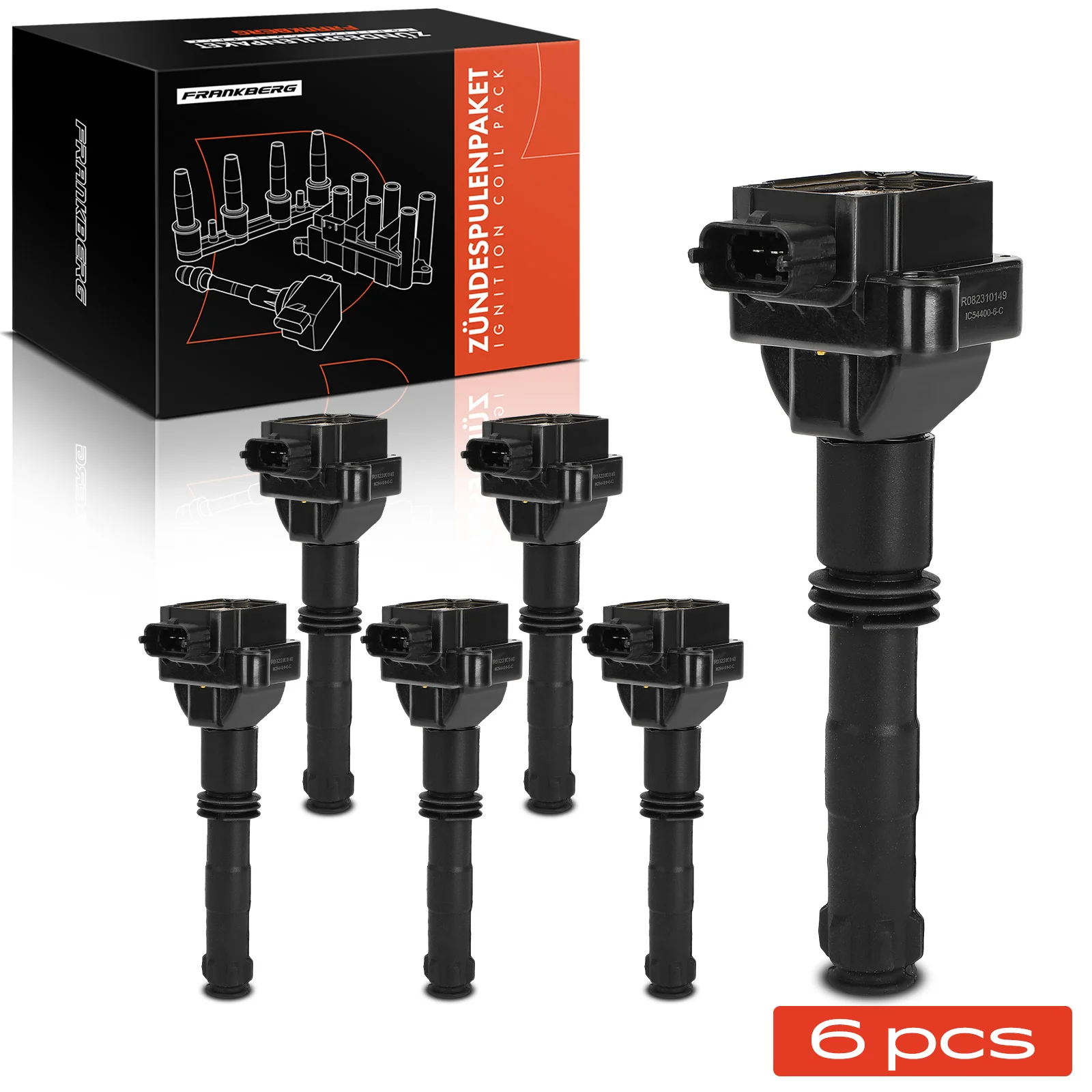 Frankberg 6x Zündmodul Zündspule für Porsche 911 996 997 97-12 Boxster 986 987 96-09 Cayman 05-09 0040100021