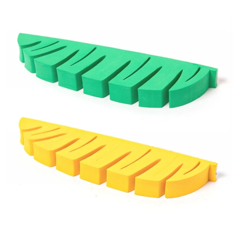 Unique Leaf Designs Drying Rack Eye Catching Yellow Green Leaf Makeup Brush Drying Stand Holder For Apartments Dropship