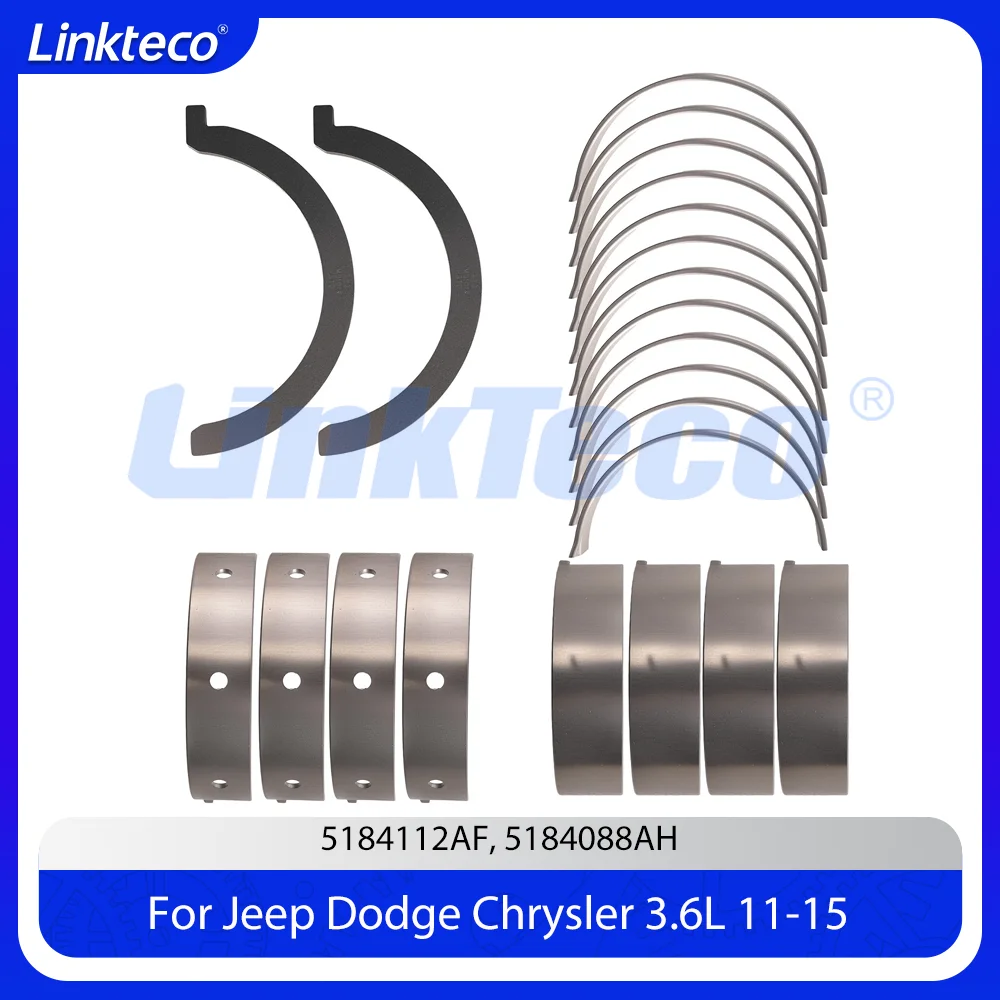 

Engine Bearing Set W/Thrust Washers Fit 3.6 L For Chrysler 200 300 Dodge Challenger Avenger Charger Jeep Wrangler 11-15 3.6L