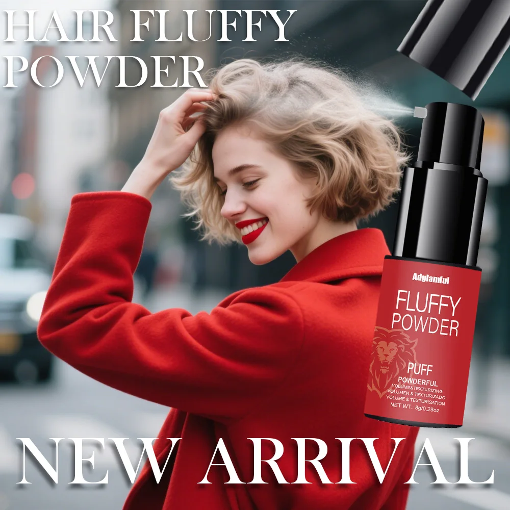 Adglamful Volumizing Powder 8g for Women - Travel Size, Oil Control, Quick Fluffy Styling, Portable