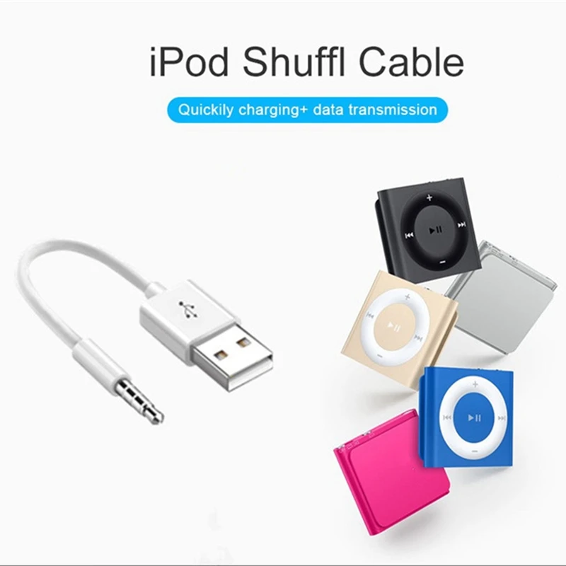 2X nadaje się do Ipod SHUFFLE kabel USB danych Mp3 ładowania 3, 4, 5, 6 kabel ładowarki 7. Generacji