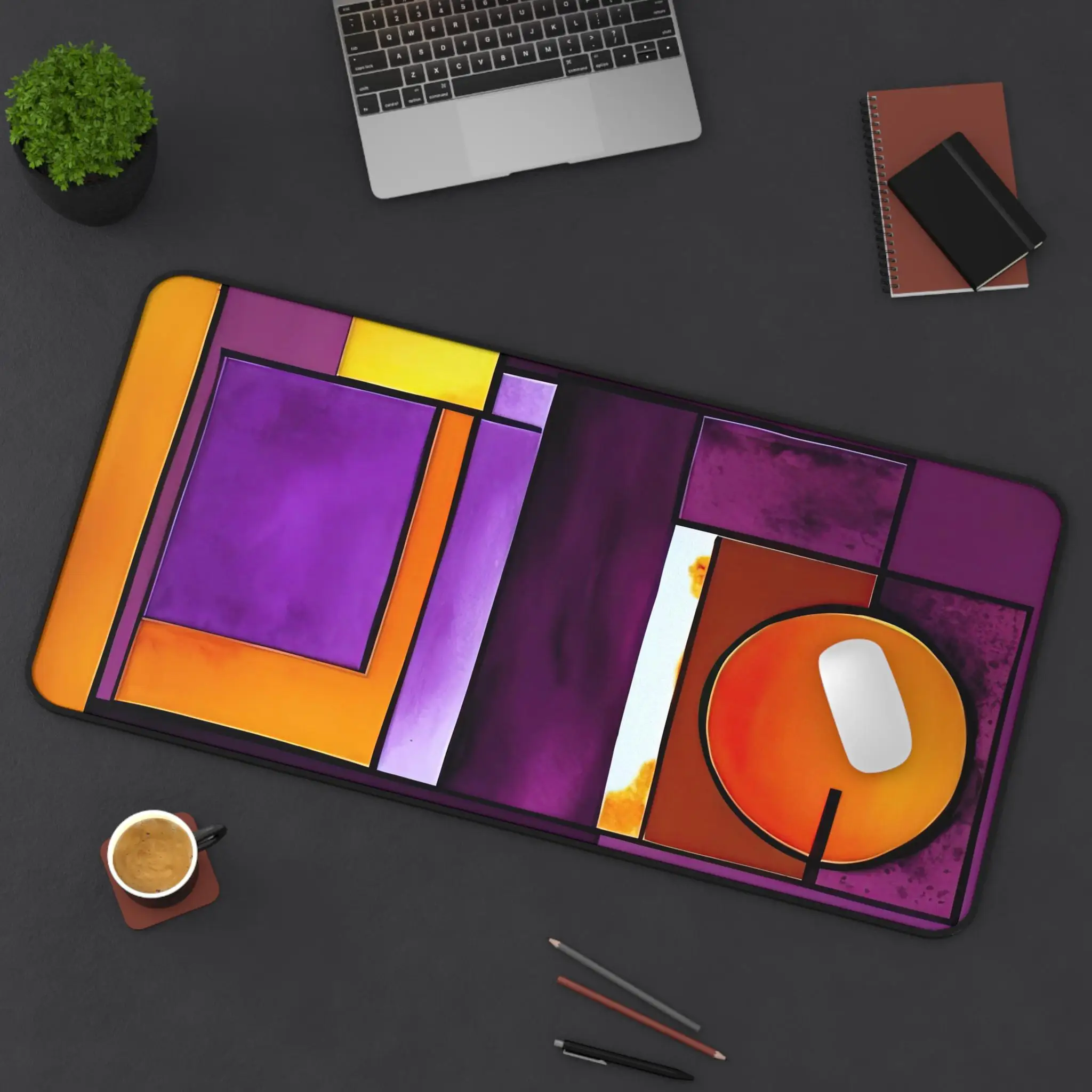 سجادة مكتب حديثة هندسية، ديكور مكتب جمالي فني، هدية متحمس على الطراز البسيط، ديكور سطح المكتب، سجادة ألعاب #1