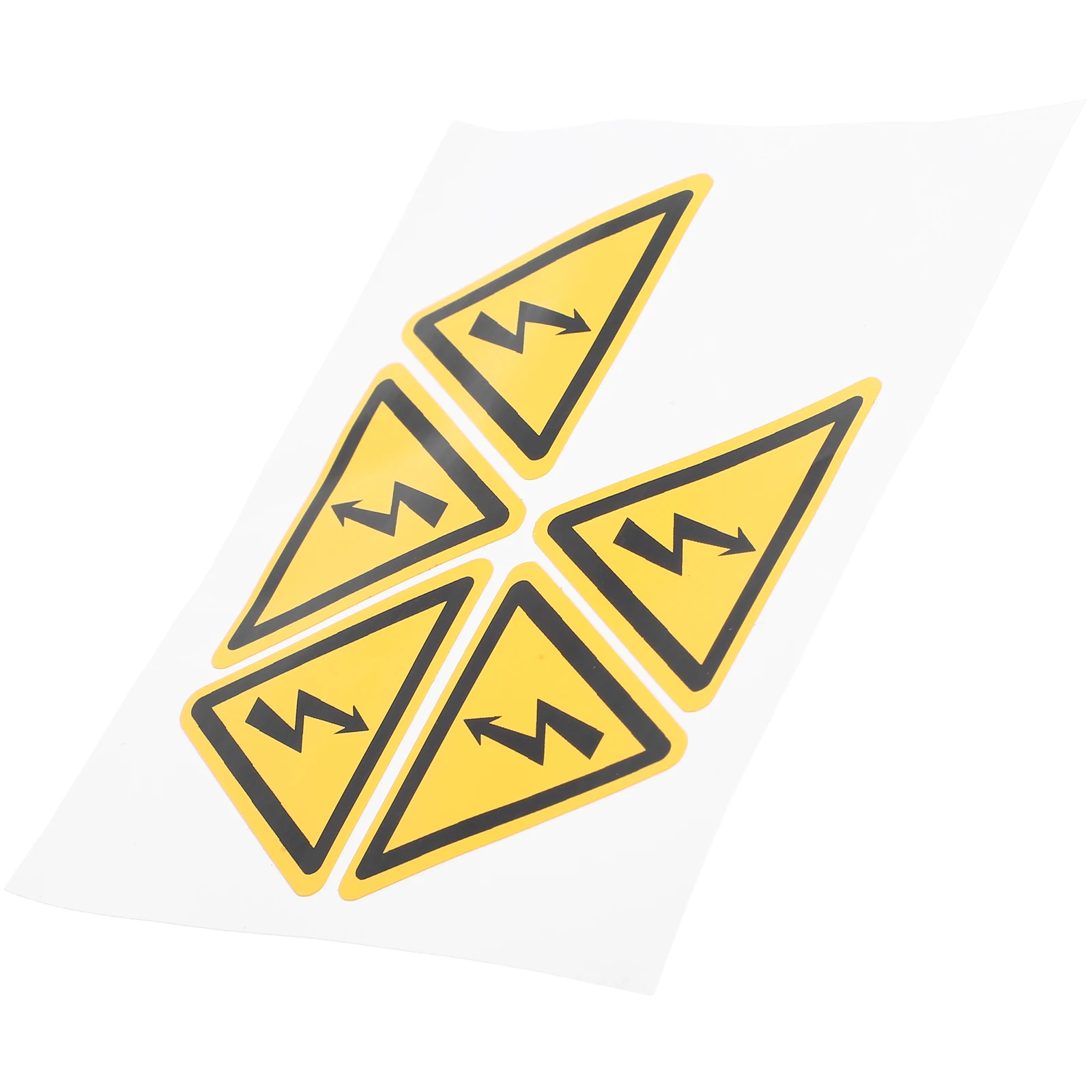5 Pcs Warning Electrical Identification Labels Notice Stickers Yellow Shocks Decals for