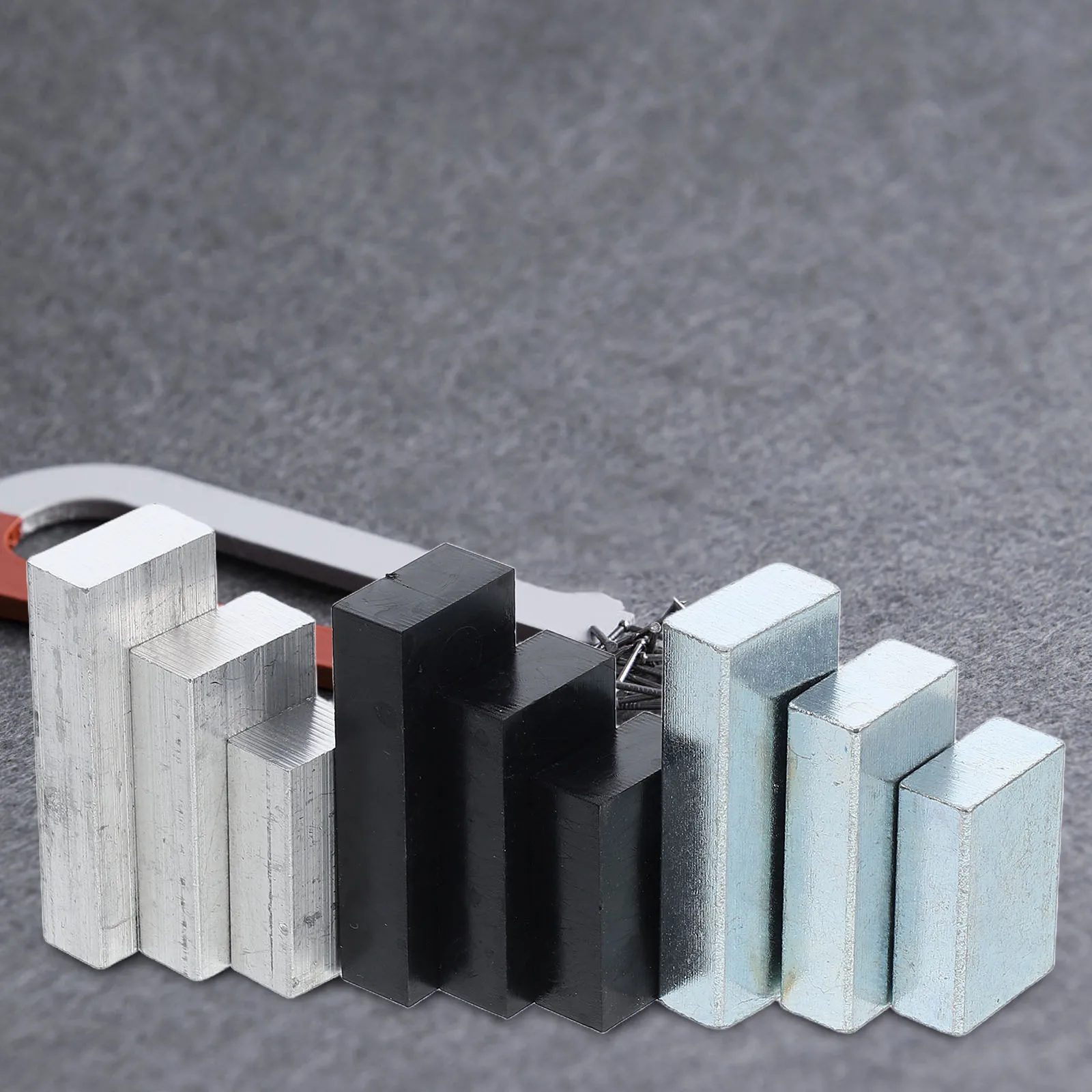 

9 Pcs Density Experimental Equipment Cubes for Science Iron Blocks Element High Aluminum