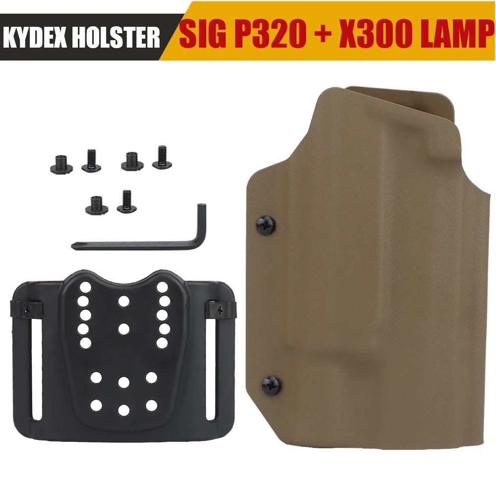 

Lightweigh Kydex Holster For SIG P320/.40/M17/M18 Hunting Pistol Holster Compatible X300 Flashlight Tactical Airsoft Holster