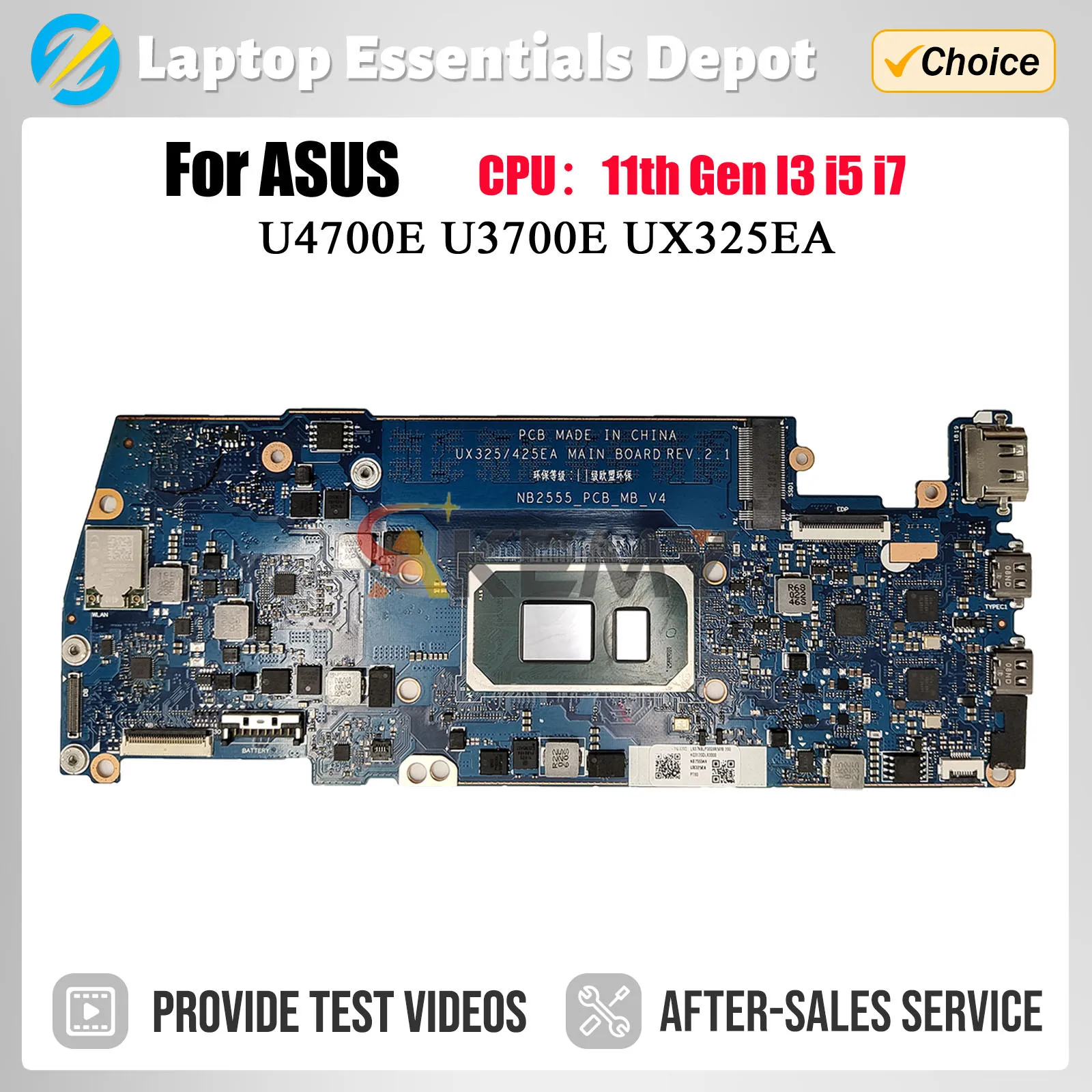 Placa base para portátil UX325EA para Asus ZenBook 14 13 UX425EA con i5-1135G7 i7-1165G7 8GB-RAM, placa principal para portátil, 100% probada y funcional.