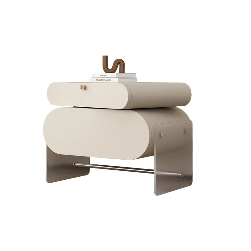 

Acrylic bedside table simple modern cream wind mini storage suspended storage cabinet