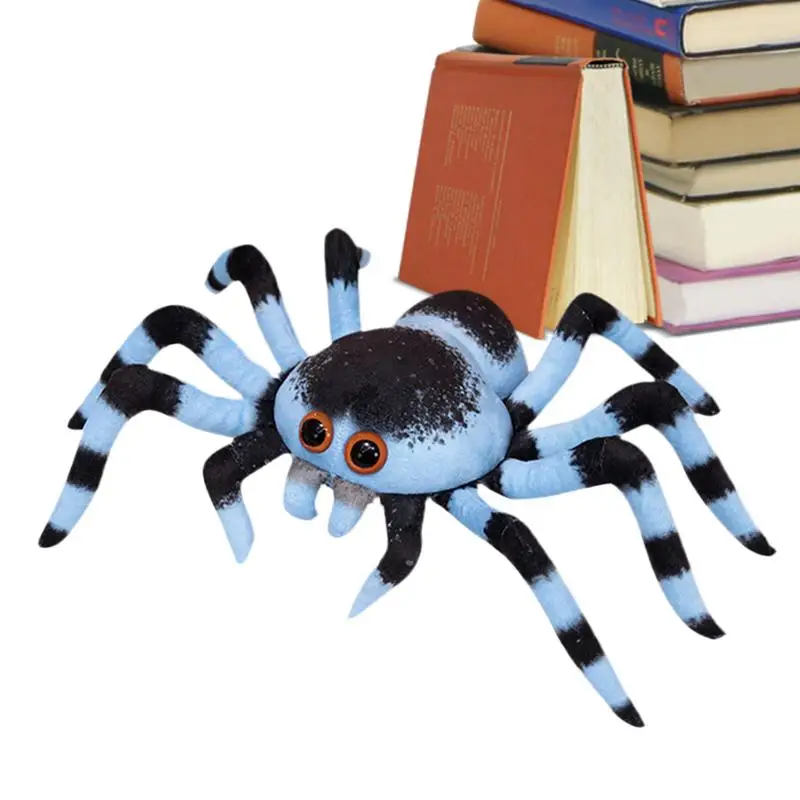 Stuffed Spider Plush 11Inch Animals Doll Spider Stuffed Furry Spider Pranks Spoof Stuff Toys Playtime Plush Toy Home Decor For