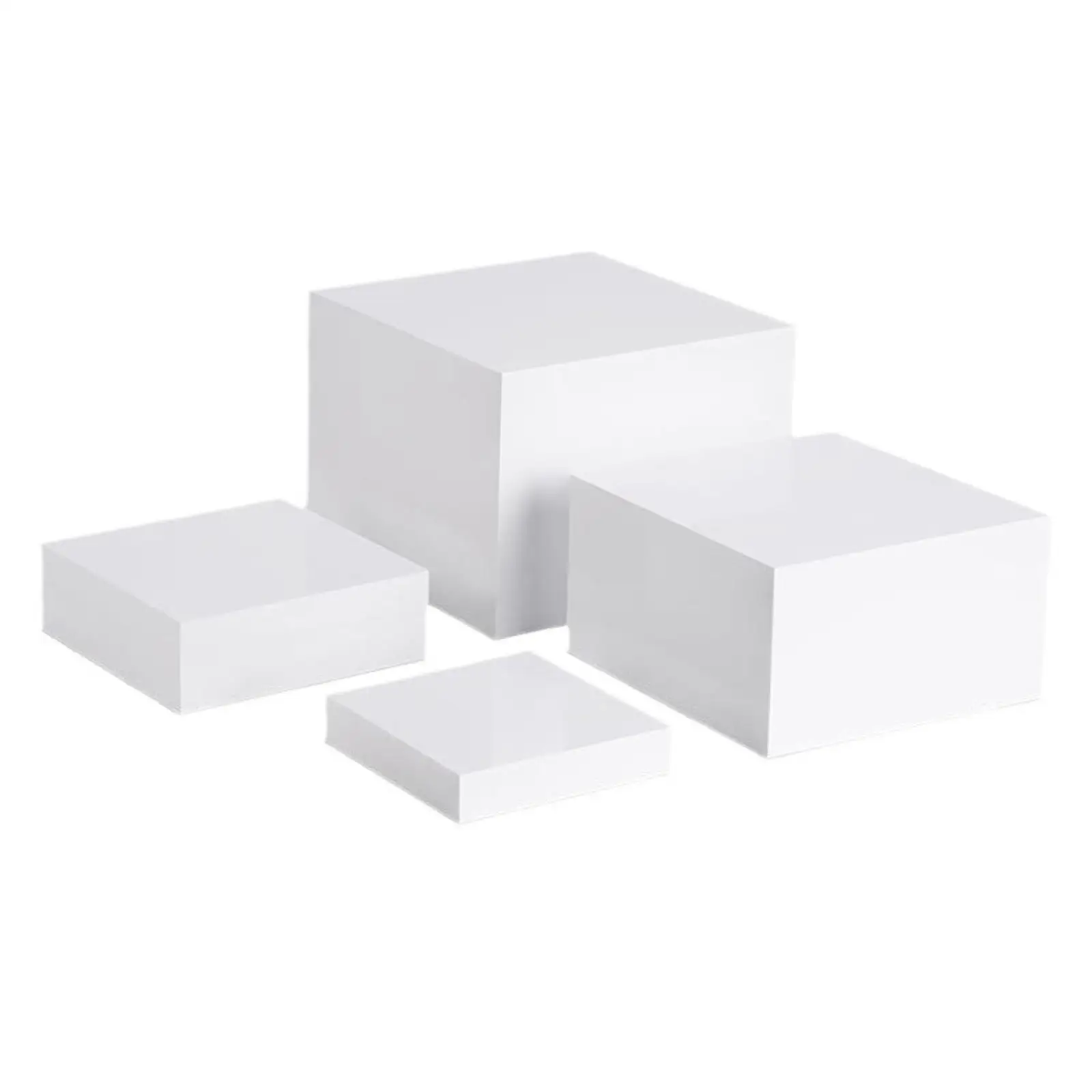 4x Buffet Riser Cube Display Nesting Riser Acrylic Cake Food Display Stand for Candy Food Brunch Restaurant