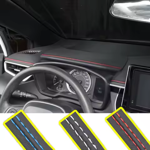 Car Door Dashboard Leather Decorative Line Sticker for Fiat 500 500C 500L 500X Brava Ducato Fiorino Panda Stilo