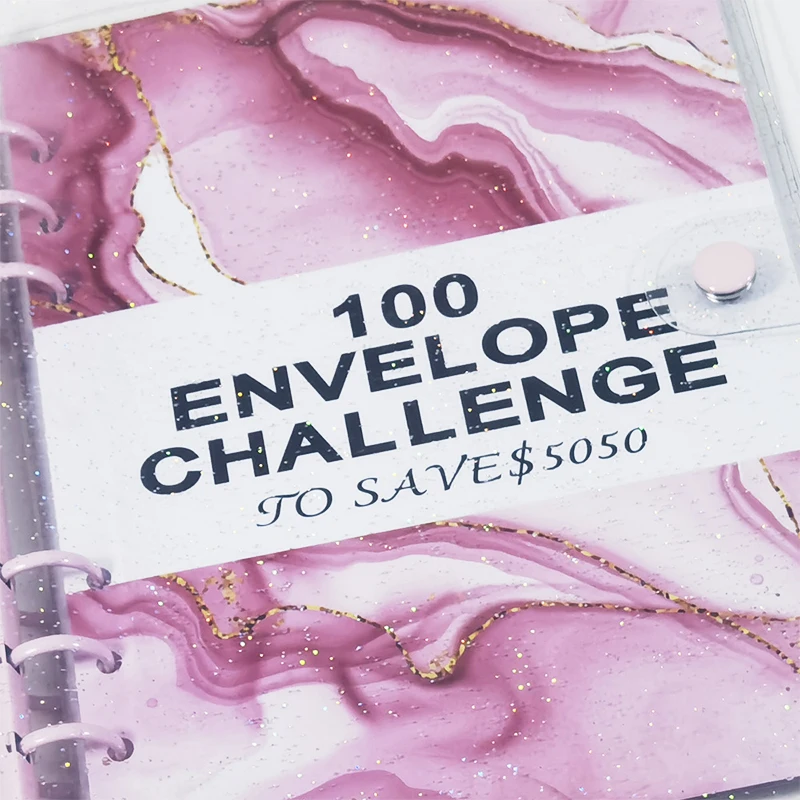 Money Saving Challenge Binder 100 Envelope Sustainable Motivating Solution Challenging Binder Paper For Savings Goals