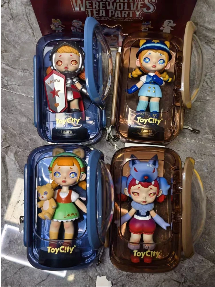 أصيلة Toycity لورا وولف الشاي حفلة الفضاء المقصورة صندوق أعمى الأزياء دمية فتاة مفاجأة عيد ميلاد هدية الكريسماس