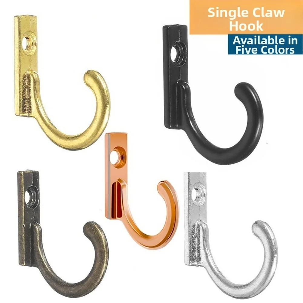 خطاف حائط بمخلب واحد مصنوع من سبائك الزنك للتعليق للقبعات والمناشف والمفاتيح والأوشحة والمجوهرات المناسبة للتنظيم المنزلي