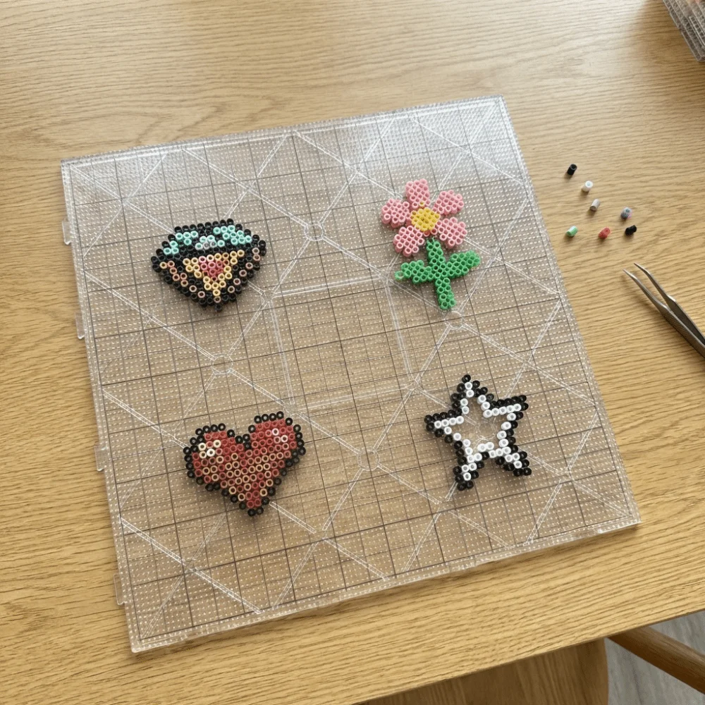 

Термостойкие квадратные многоразовые доски для бисера 104x104 пина для Hama Beads и Perler Beads, для рукоделия, развивающие