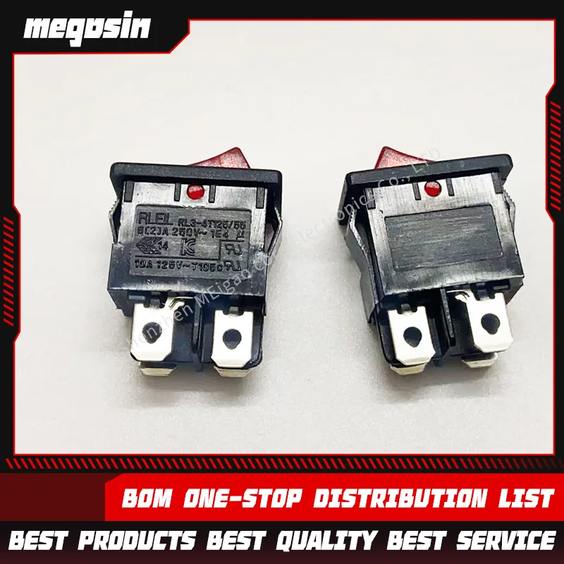 5PCS/LOT Boat-shaped switch rockerboard switch RL3-4T125/55 LCD TV power switch 10A